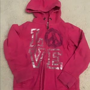 Cherokee zip up hooded sweatshirt size XS 4/5